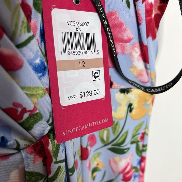 Vince Camuto Floral Dress Womens Size 12 Graduation Wedding Guest Summer Event - Picture 5 of 10